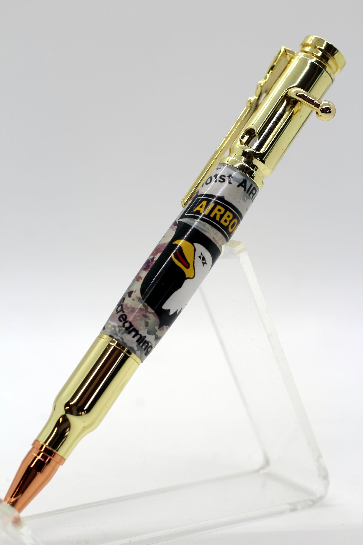 US Army 101st Airborne Screaming Eagles Bolt Pen Blank