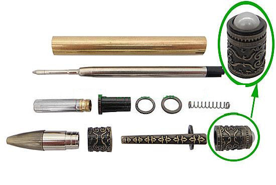 Templar Knight Christian Warrior - Gothic Twist Pen Kit Bundle