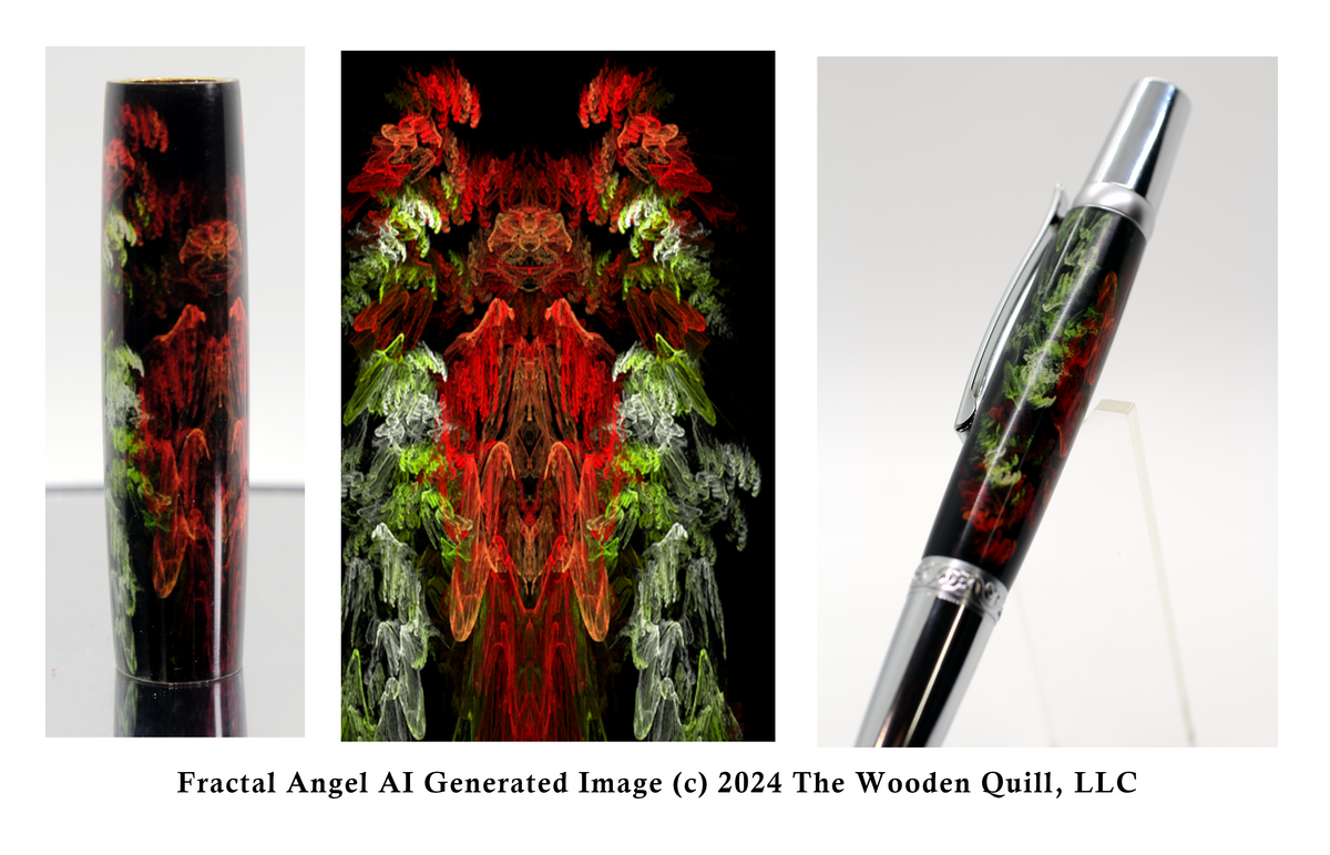 Fractal Angel - Fractal Art Sierra™ Twist Pen Blank - AI Generated - Great Gift for any Friend