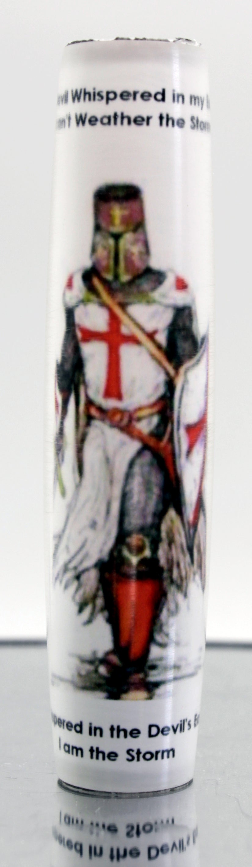 Templar Knight vs The Devil Weathering the Storm Resin Cast Pen Blank