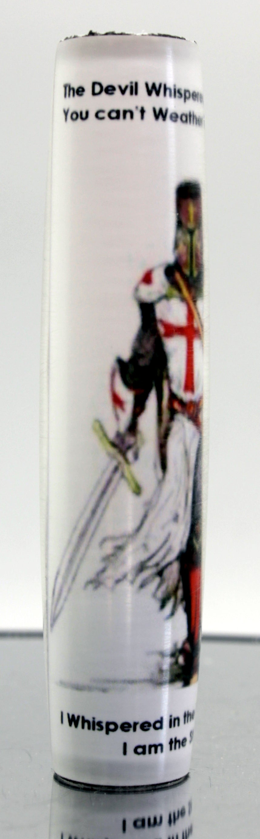 Templar Knight vs The Devil Weathering the Storm Resin Cast Pen Blank