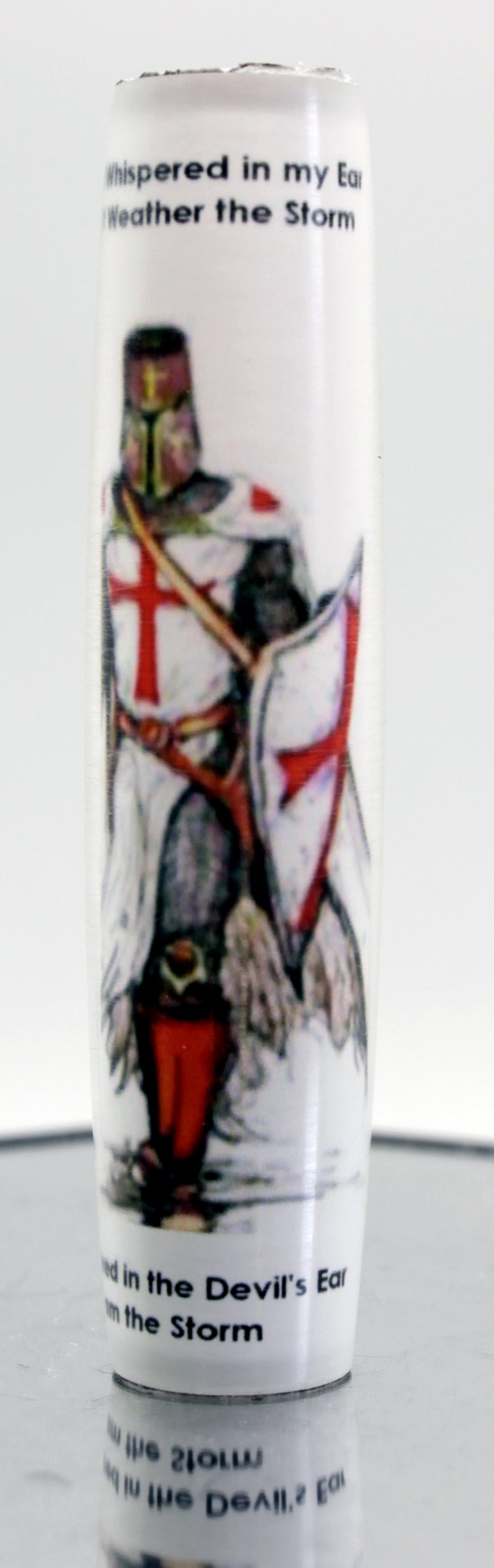 Templar Knight vs The Devil Weathering the Storm Resin Cast Pen Blank