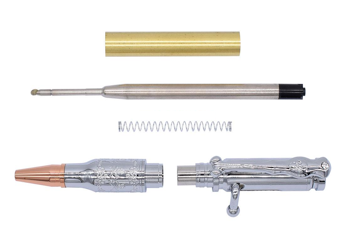 Bolt Action Pirate Pen Kit Bundle with Pirate Resin Cast Blanks