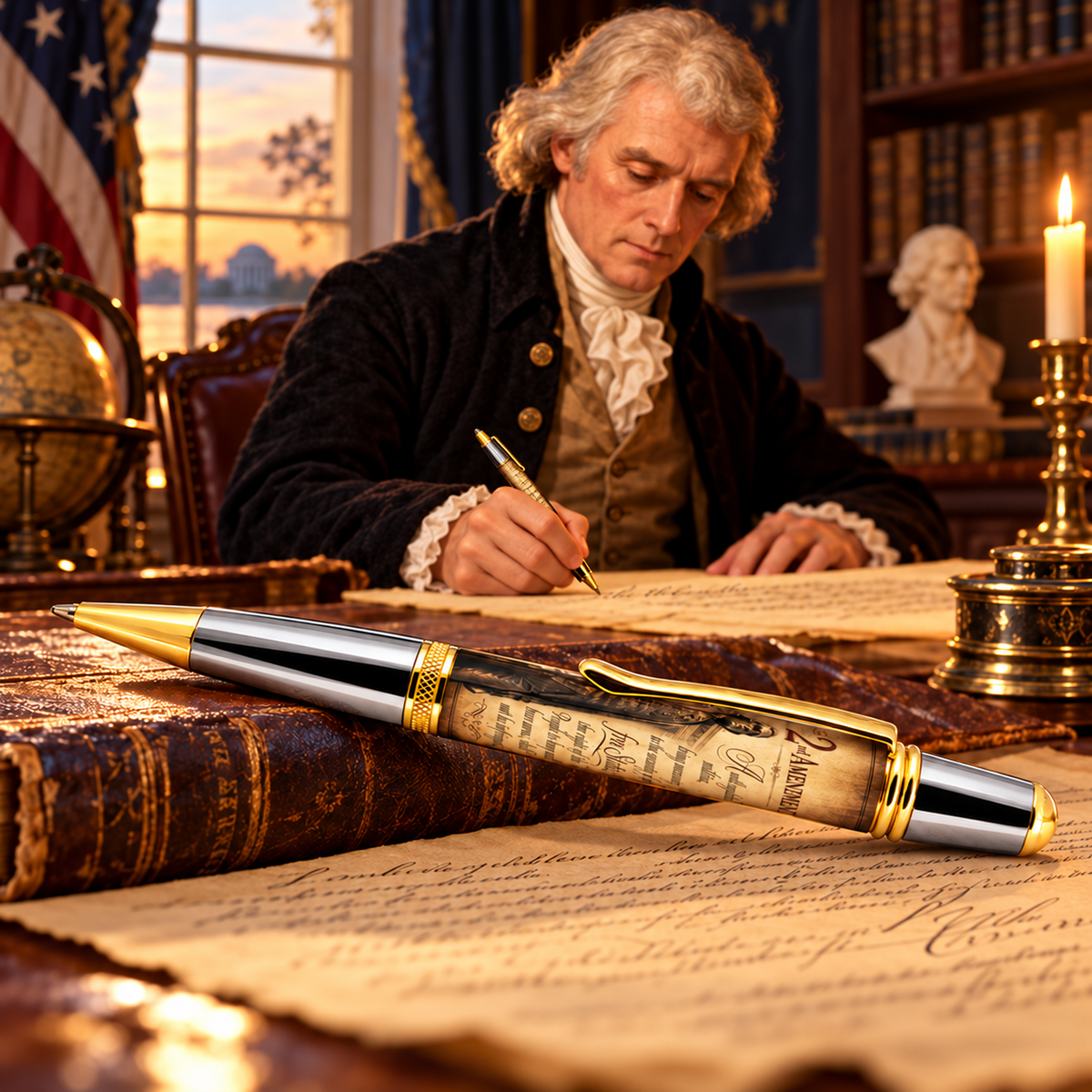 2nd Amendment Parchment Cast Tube-On Bolt Action Pen Blank-Kit Bundle