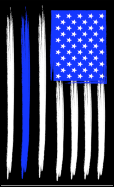 Thin Blue Line US Flag Resin Pen Blank — Bolt & Sierra