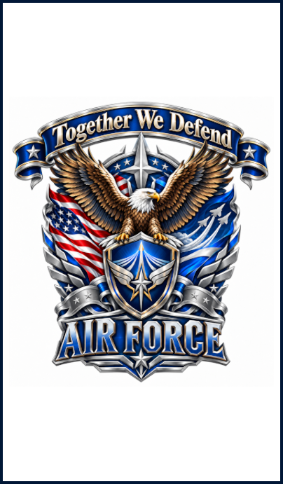US Air Force Together We Defend resin pen blank