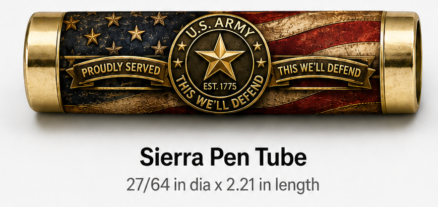 US Army Tribute Pen Box & Pen Blank Bundle