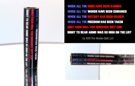 Pen Blank Support 2nd Amendment Cast Tube In- When all is Gone US Flag Pen Kit-Blank Bundle