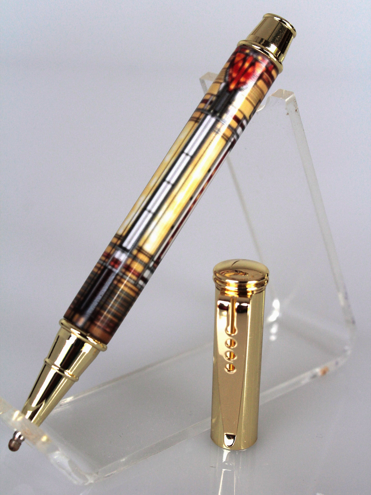 Frank Lloyd Wright Inspired Resin Cast Pen Blank Prairie Themed for the Editor aka Tiny Giant Pen Kit