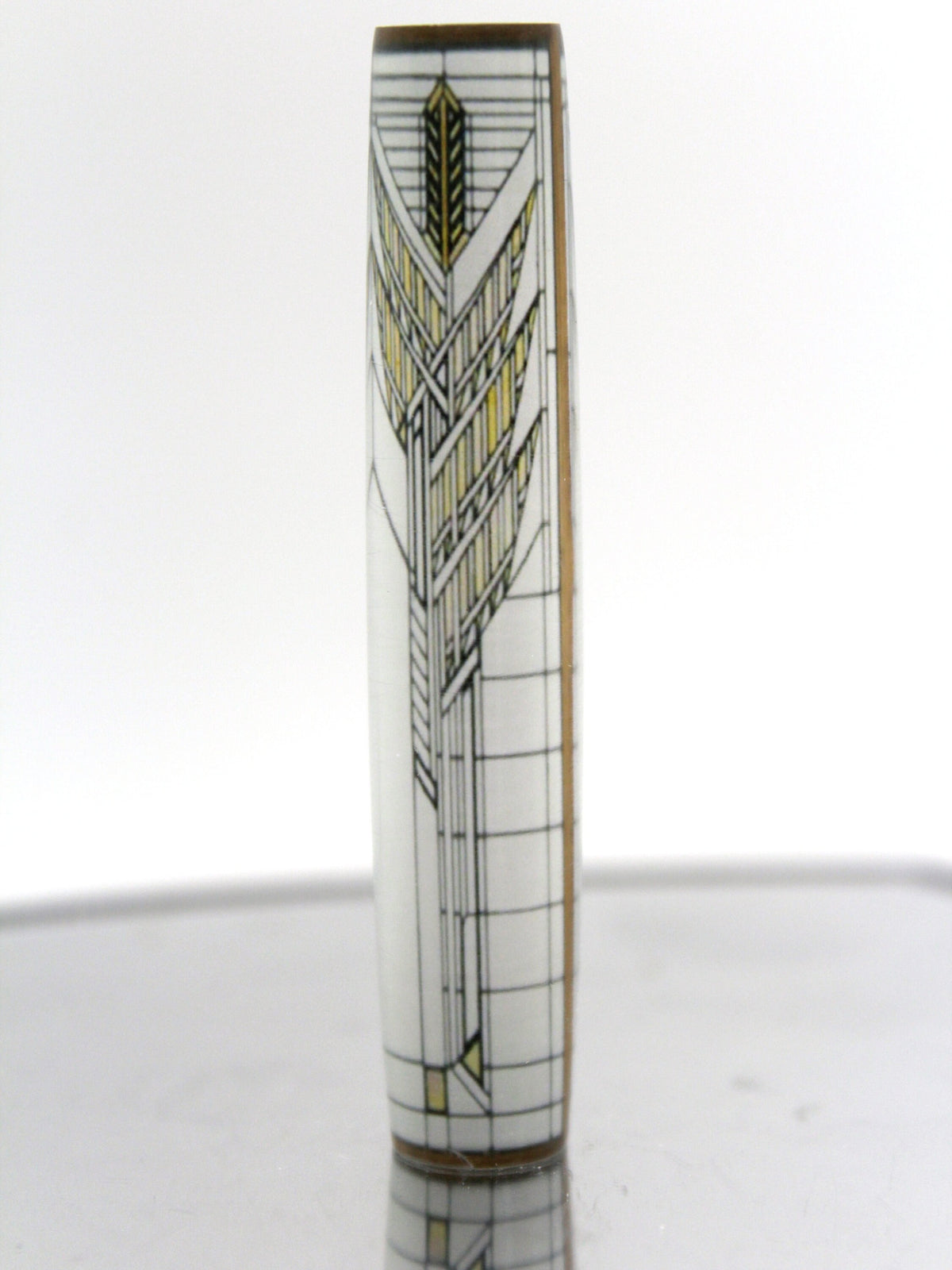 Frank Lloyd Wright Inspired - Sheaves of Wheat Stained Glass Resin Cast Pen Blank - Arts & Craft Style - Mission Style